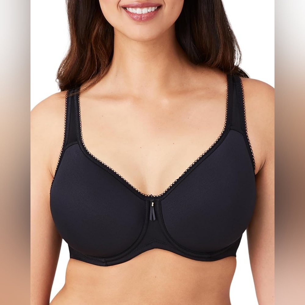 Wacoal Black Basic Beauty Spacer Underwire T-Shirt Bra – 44C – Plus Size – NWT